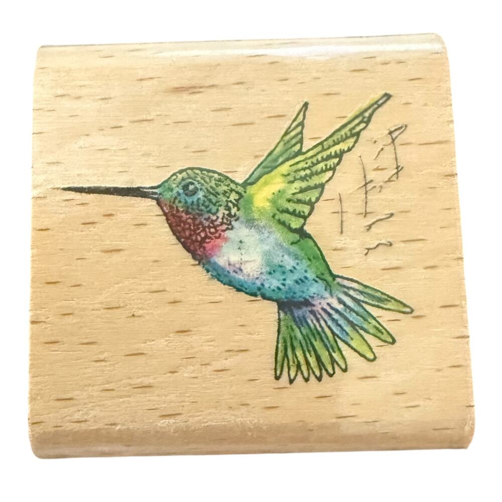 StampCraft Hummingbird Flying 440D240 Mounted Rubber Stamp